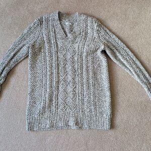 Cable Knit LL Bean Signature Sweater, 100% Cotton Large
